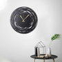 Wallity Reloj de Pared Decorativo de Metal Negro 50x50 cm